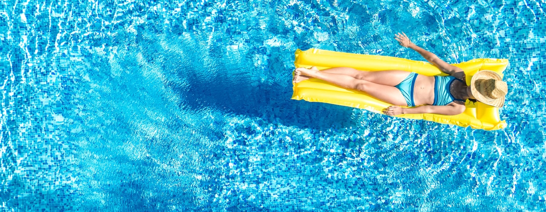 a person in a pool